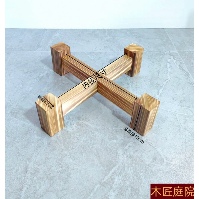 Четырехногая подставка для цветов из цельного дерева, аквариум, стойка для резервуара для воды, кронштейн для резервуара для вина, стеллаж для хранения, усиленная деревянная рама на заказ, прямая продажа с фабрики