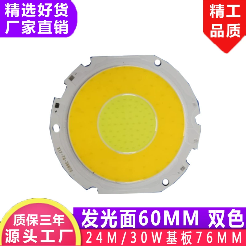 LED light source, glossy lights, two-color ceiling light, 76mm, 60mm, 30W