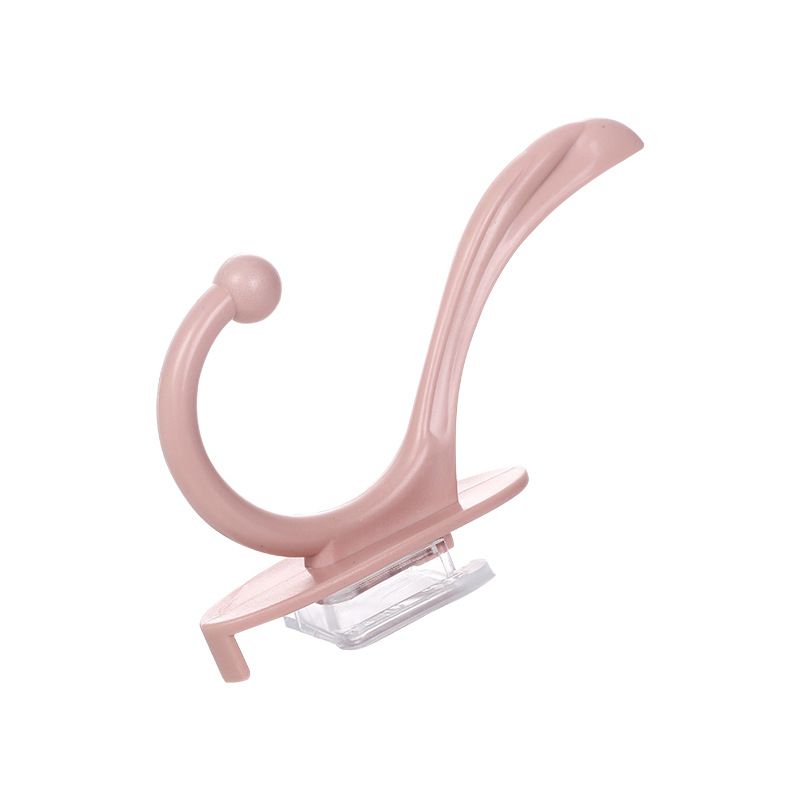 Punch-libre gancho pegajoso baño toalla gancho dormitorio baño pared ropa colgante plástico abrigo gancho detrás de la puerta