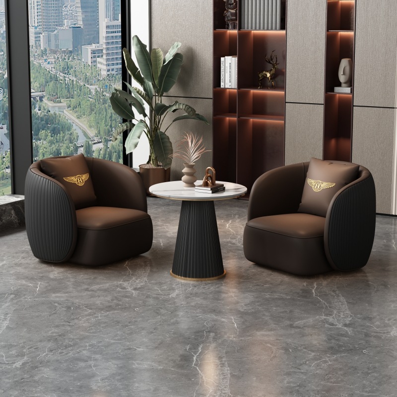 Oficina de ventas para negociar sofá lujoso moderno salón de belleza de alta calidad sala de estar de recepción casual mesas y sillas combinación