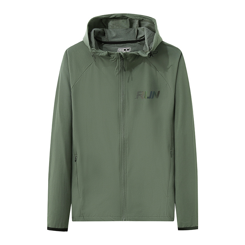 Chaqueta deportiva de otoño chaqueta al aire libre de los hombres de una sola capa a prueba de viento impermeable deportes ropa de Montañismo soporte de impresión LOGO