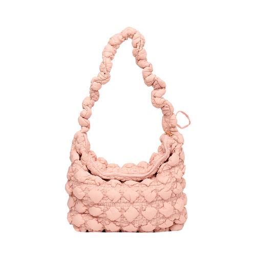  New Honeycomb Stitched Thread Folded Large Capacity Cloud Shape Bag with Adjustable Shoulder Strap Crossbody Bag