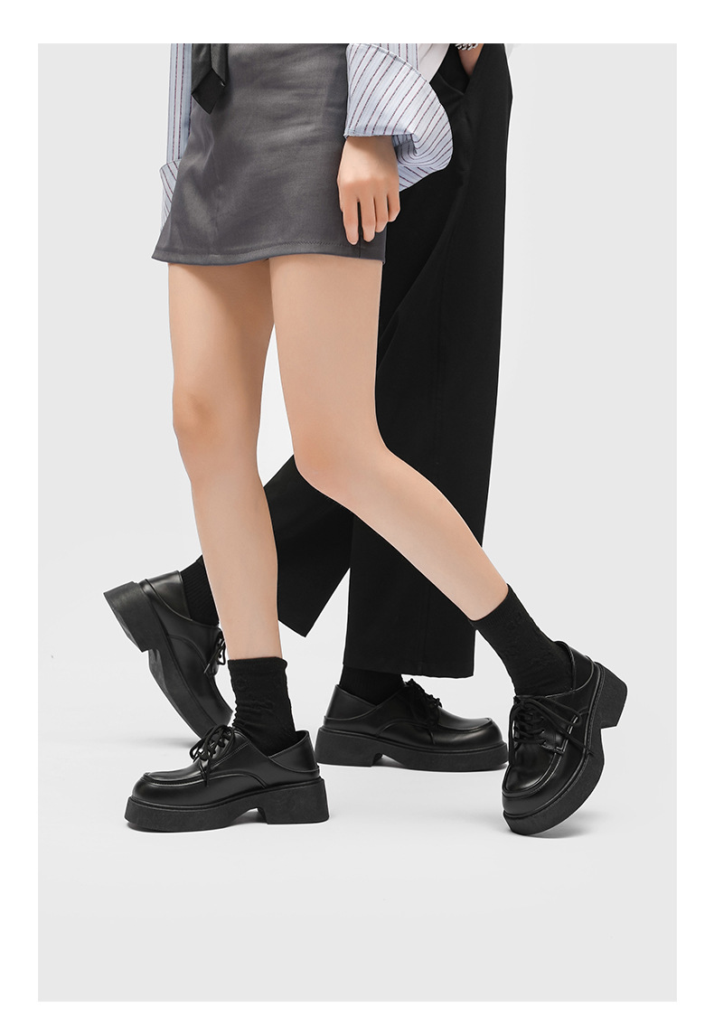 ShoeVault Large Leather Couple Style Japanese Short Boots 2025 Spring New Derby High Appearance Teen Boys Shoes Dropshipping_voghion.com