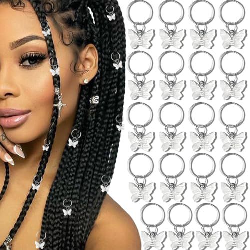 Joyas DIY accesorios joyas pelucas reggae trenzas sucias accesorios de decoración de primavera toque de pelo colgante mariposa hueco