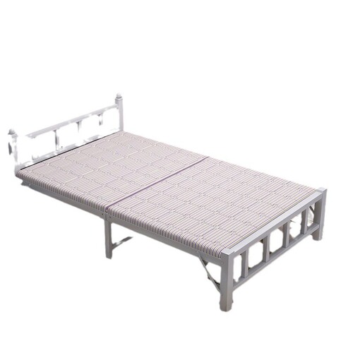Folding sheet single bed home office lunch bed economical rental house simple bed portable iron bed wooden bed
