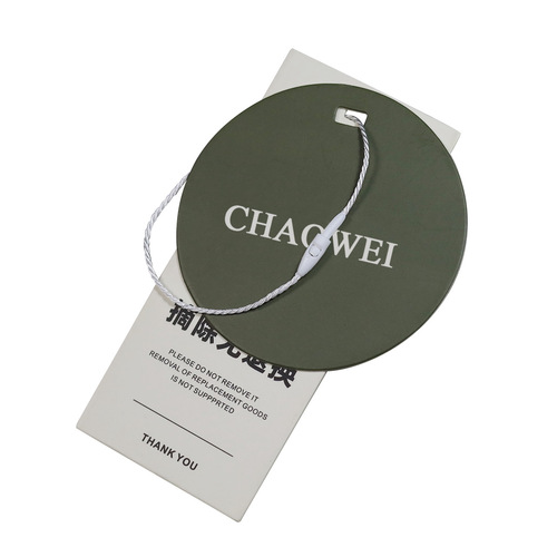 Clothing bullet sling 10CM cotton rope female buckle jewelry women's clothing tag rope factory direct sale tag hanging particles