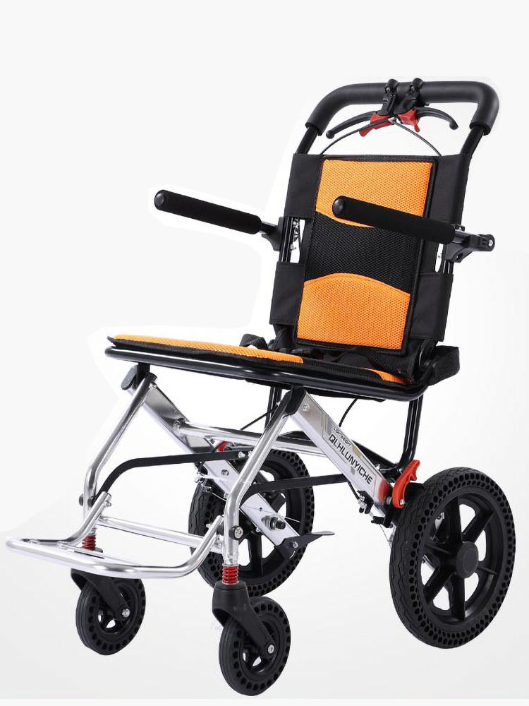 5YA1批发轮椅超轻舒适老人孩子旅游折叠旅行轻便小老年便携铝合金