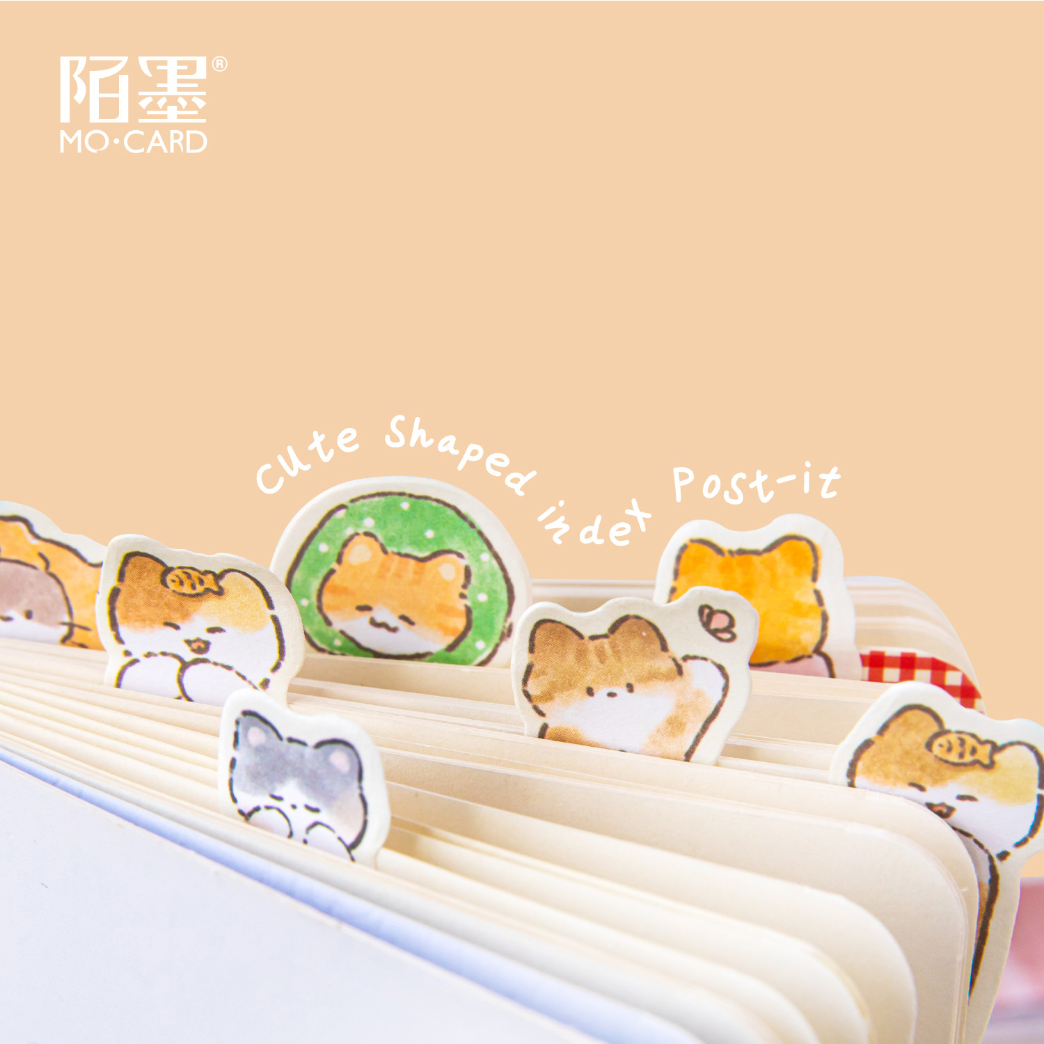 Mo Mo Cute Cartoon Alien Index Post-it Cat Twist Egg Series Student Message N Post-it