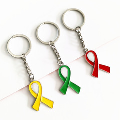 国境を越えてhiv宣伝日記念標識赤いリボン蝶ネクタイキーホルダーアクセサリー卸売り