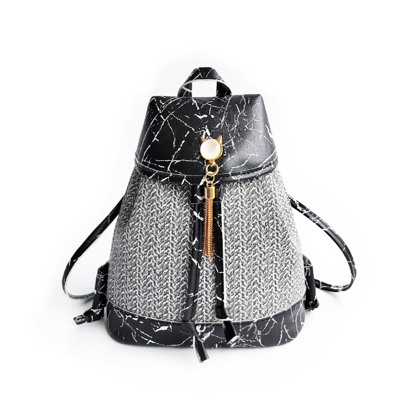 New Style Fashion Contrast Color Braided Small Backpack display picture 3