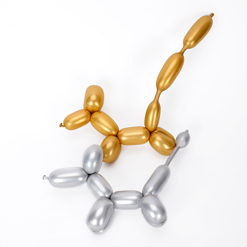 1,8G globo largo de metal engrosado magia tejida puesto modelado fiesta de cumpleaños decoración globo largo