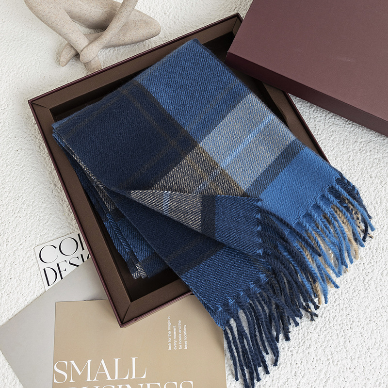 New Cross Border Women's Autumn/winter Cashmere Scarf Fashion Versatile Plaid Shawl Warm And Cold Proof Scarf_voghion.com