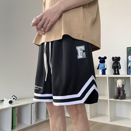 2025 Men's Short Shorts Trendy Summer Thin Five-Finger Riding Pants Fashion Outerwear Loose Basketball Pants Casual Pants