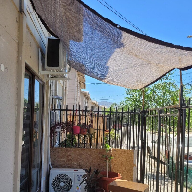 Outdoor Coffee Garden Fence Privacy Screen 90% Shading Rate with Eyes Terrace Privacy Fence Shading Net