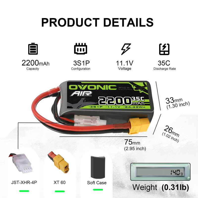 Ovonic欧牌1300 2200mAh 100C  6S 22.2V 穿越机FPV无人机电池|undefined