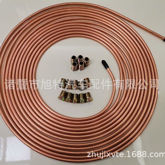 Tubo de freno de aleación de cobre-níquel tubo de freno de aceite Chapado en cobre tubo de aire tubo de freno de metal Oro 16 con tubo de freno de coche