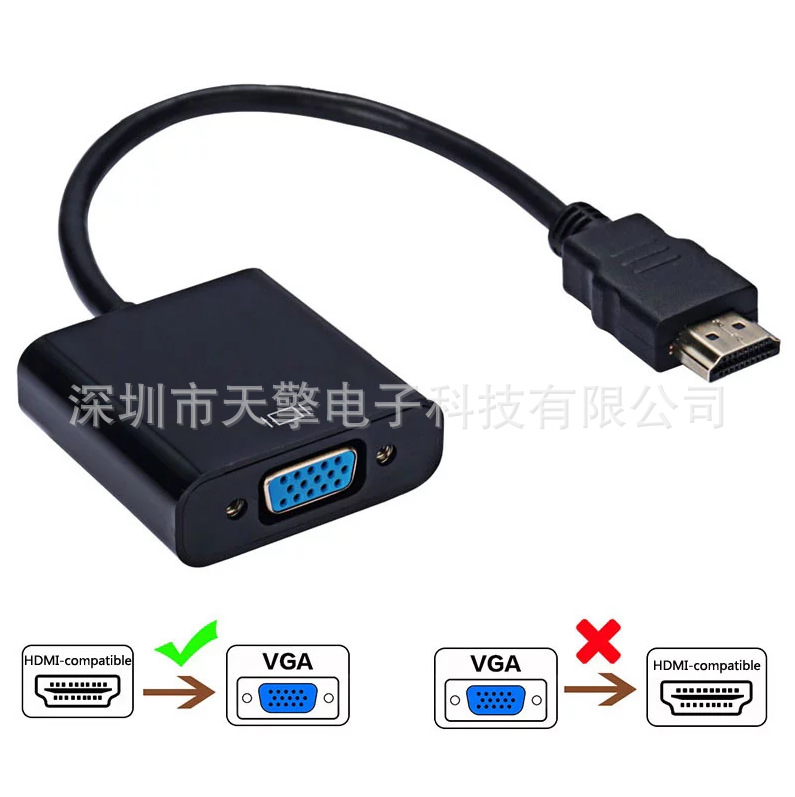 HDMI al HDMI del VGA al cable del HDMI HD del cable del ordenador TV del VGA HDMI a VGA
