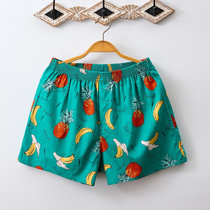 Cotton 40 Cartoon Aro Pants Cotton Boxer Briefs Home Shorts Loose Pajama plus size Printing