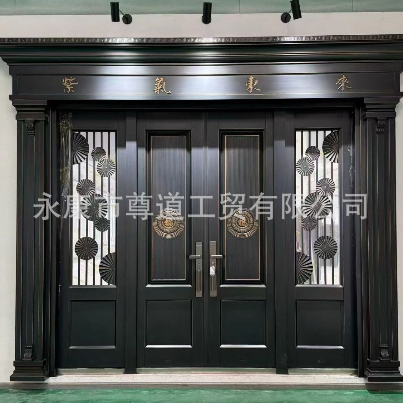 定制湖北南漳锌合金别墅大门谷城锌合金玻璃门保康农村入户大门
