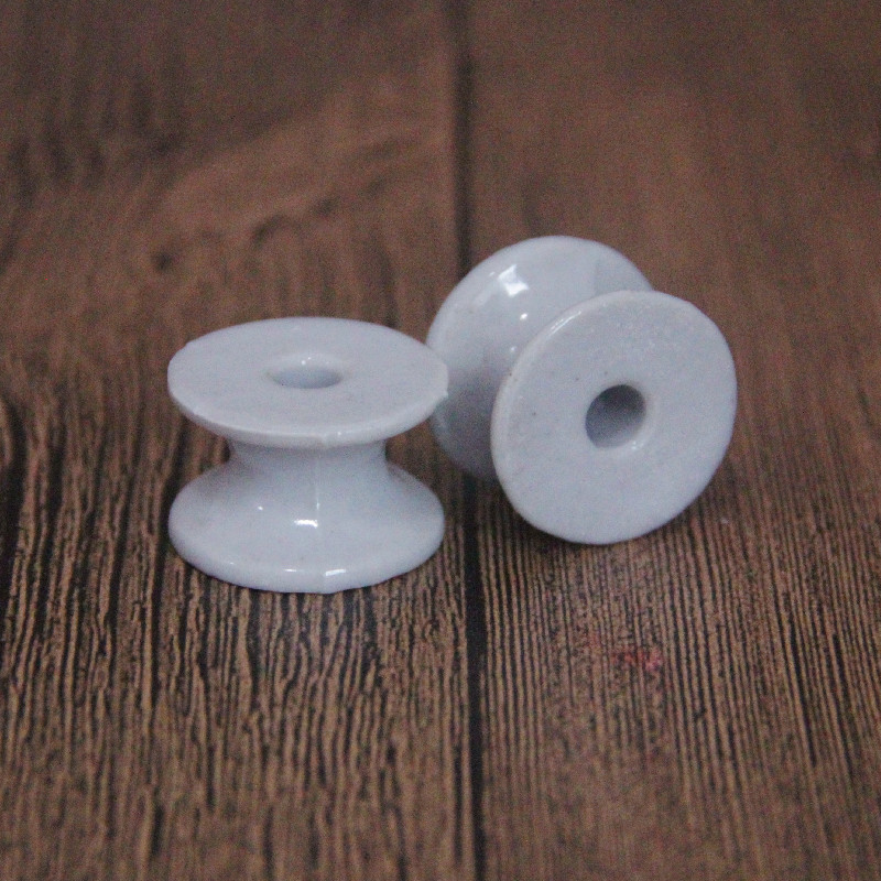 老式陶瓷绝缘子拉线瓷瓶工型瓷壶耐高温溜溜球