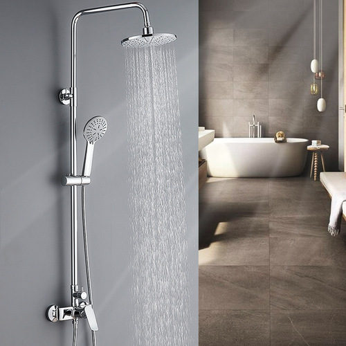 All-copper shower head two-function shower set suitable for construction sites, hotels, rain shower, cold and hot rain shower set, pressure boosting top spray