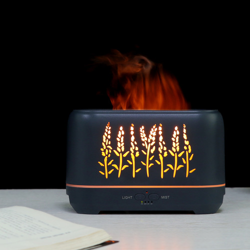 New Ultrasonic 200ml Creative Aromatherapy Machine Hollow Lavender Flame Humidifier Office Home Desktop Type