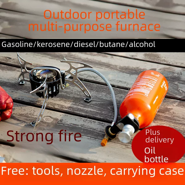 Gasoline, Diesel, Alcohol, and Gas Tank Multifunctional Stove, Outdoor Portable Windproof Stove, Picnic Camping Cookware