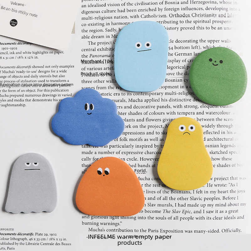 Post-it notes infelme Original Jelly Bean Biological Series creative cartoon tearable message notes n times 6