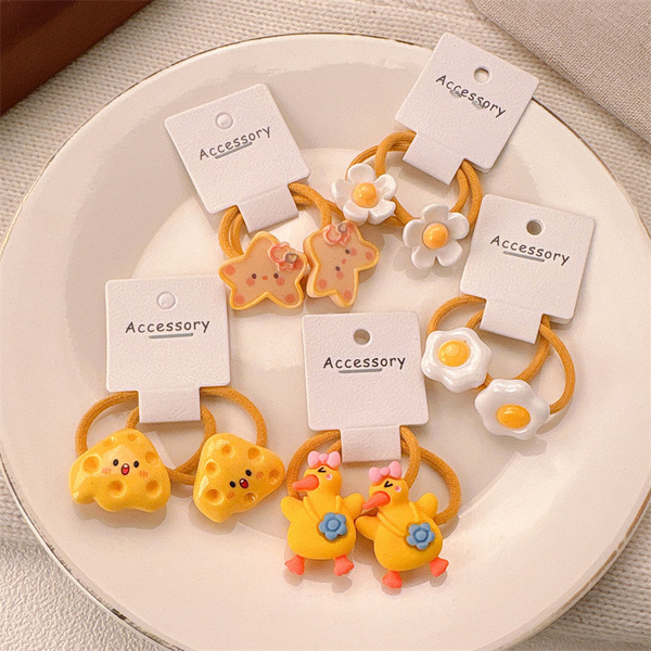 Children's cartoon yellow harmless cute hair rope