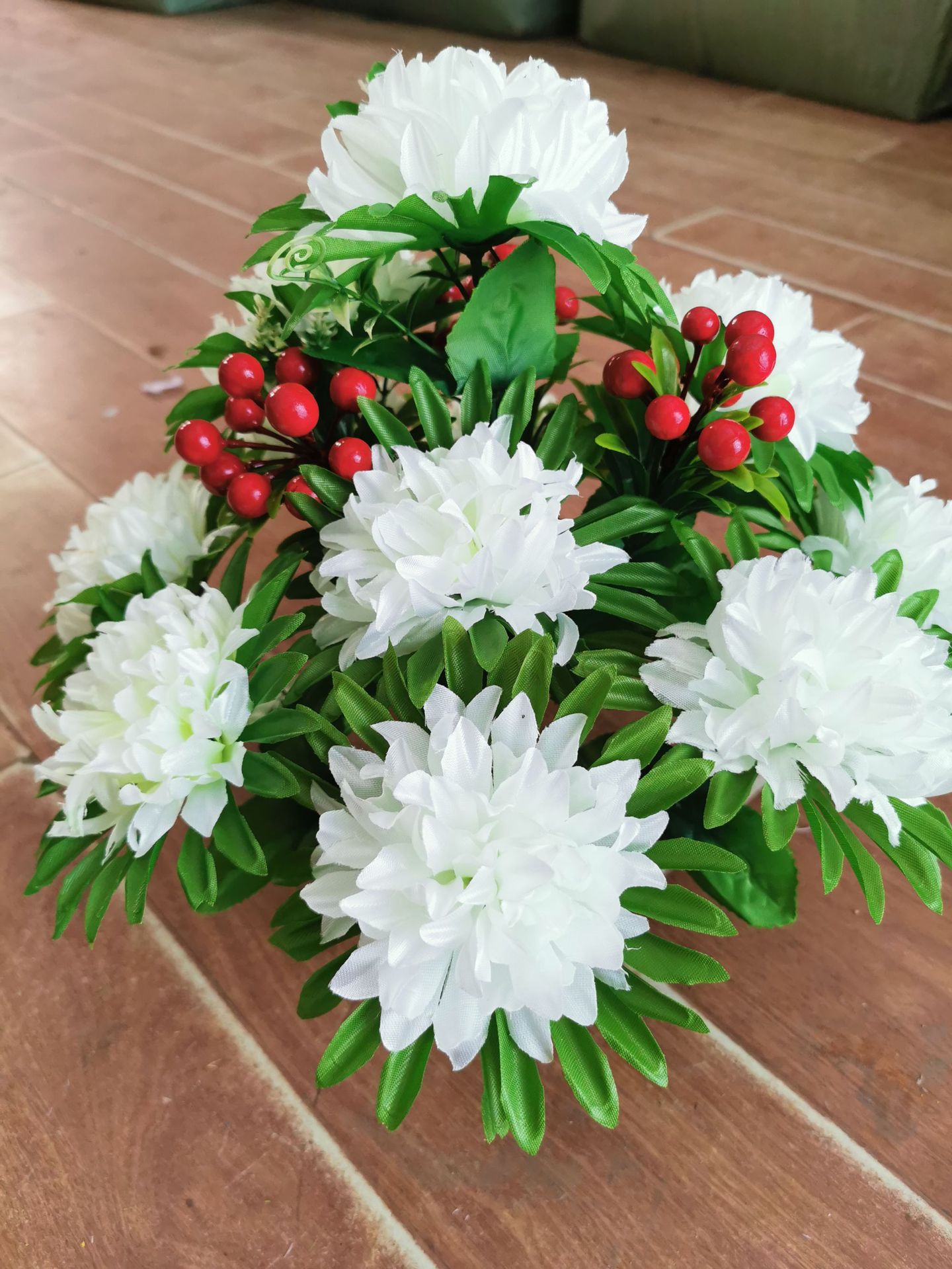 15 flores de maceta con flores de seda de fruta flores de imitación flores hechas a mano flores Qingming image 3