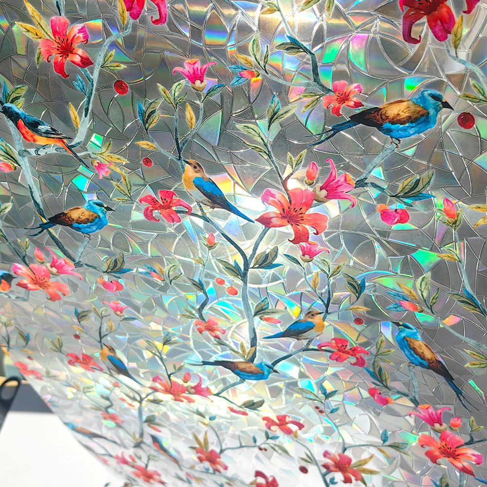 140g Weight Glass paster Home Textiles & Decor Type PVC Material Leaf Pattern Casual, Pastoral Style Casual Pastoral Leaf PVC Glass Paster Wall Art 71