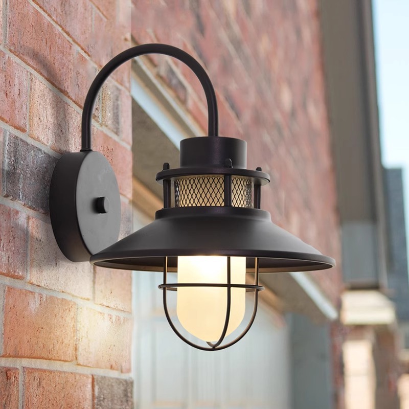 Cross-Border American Simple Outdoor Wall Lamp Retro Balcony Terrace Door Courtyard Exterior Wall Waterproof Outdoor Garden Lamps