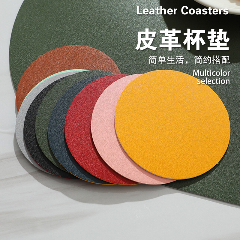Alfombrilla de mesa de aislamiento térmico de cuero ZF, posavasos simples antideslizantes, aceite impermeable, pu, mesa de comedor de hotel ovalada, alfombra de mesa de cuero para el hogar