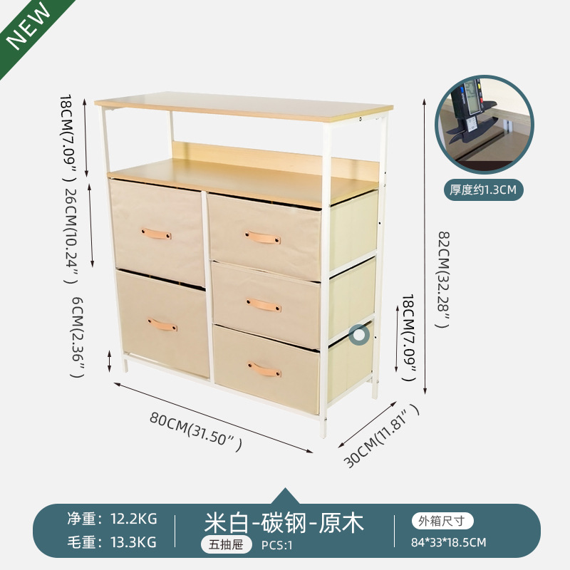 Blanco - cinco cajones - horizontal