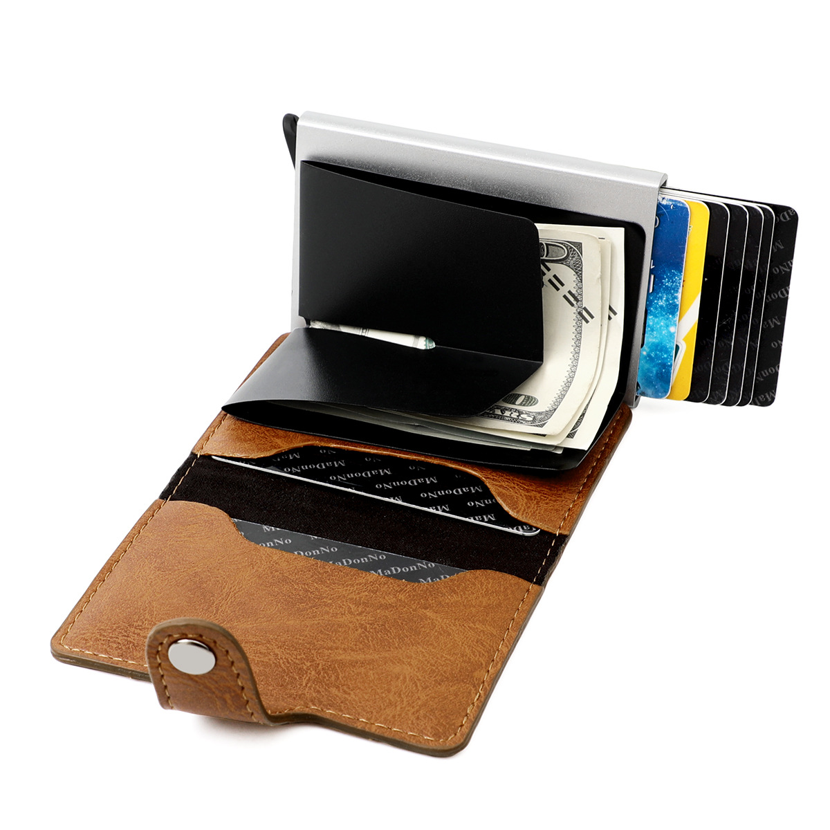 Wholesale Rfid Shielding Anti-theft Brush Ultra-thin Credit Card Aluminum Alloy Card Bag display picture 12