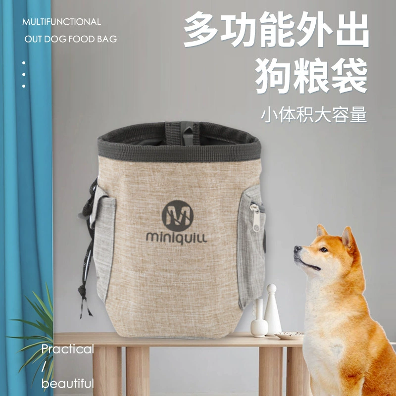 Сумка для закусок из полиэфирной ткани Водонепроницаемая легко моющаяся профессиональная поясная сумка для дрессировки домашних животных Выходная Портативная сумка для домашних животных