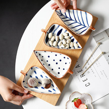 創意樹葉干果盤糖果水果盤分格家用現代客廳店用零食小吃碟醬料碟