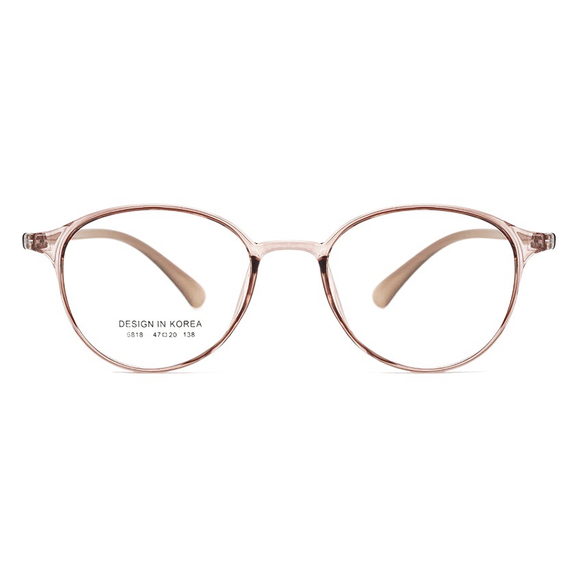 Danyang Glasses TR6818 Montura de gafas para miopía ultraligera y pequeña para mujeres con rostros pequeños, exclusiva montura de color té frío para miopía severa.