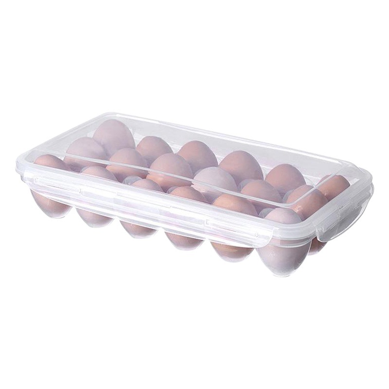 Caja de almacenamiento de huevo refrigerador caja de almacenamiento de conservación del hogar cocina multi-rejilla caja de huevo portátil bandeja de múltiples capas