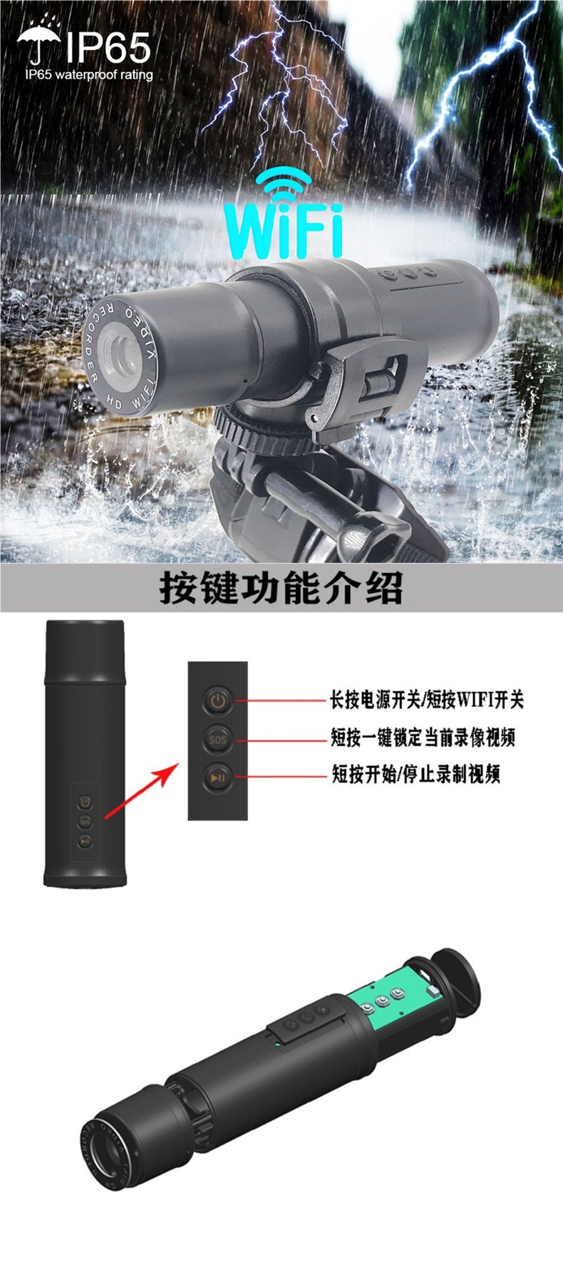F9 Hd 1080P Camera Motorcycle Bicycle Outdoor Riding Helmet Recorder Waterproof Sports Camera