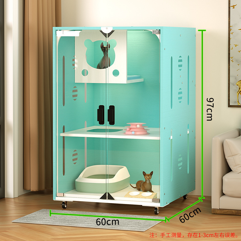 녹색 60*60*97cm 새 고양이 캐비닛