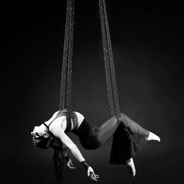 Shiny Loop Acrobatic Props Special Leather Straps for High-Altitude Suspension, Double-Person Suspension Straps