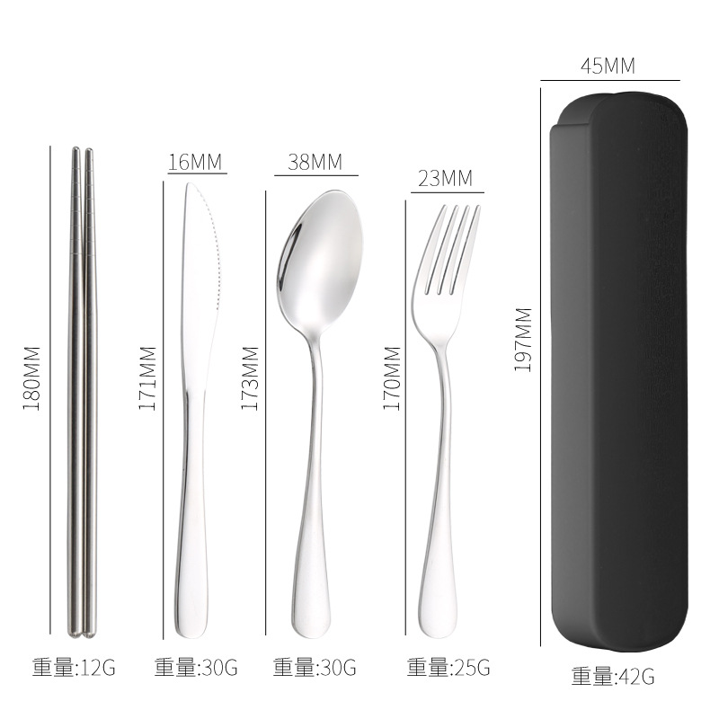 Cuchillo y tenedor de cubierta de acero inoxidable transfronterizo cuchillo y tenedor de tres piezas hotel cuchillo y tenedor de filete de comida occidental conjunto portátil regalos