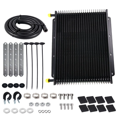 car radiator Aluminum Alloy Radiator Engine Fin-Type - 25-rows-black-with-accessories