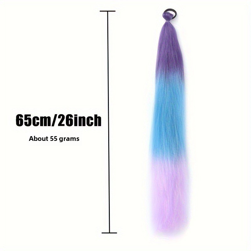 Tehase tüdrukute kummipaelaga hobusesaba parukad juukseoksad punutised poksipatsid värvilised nööripatsid laste hobusesaba parukad_voghion.com