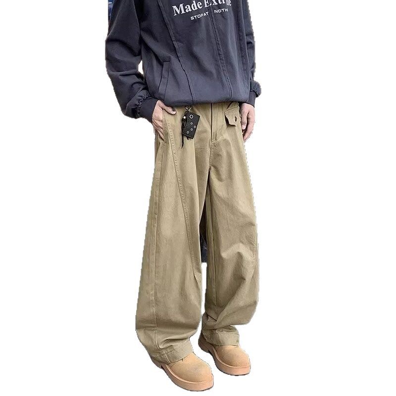 Autumn retro solid color trousers