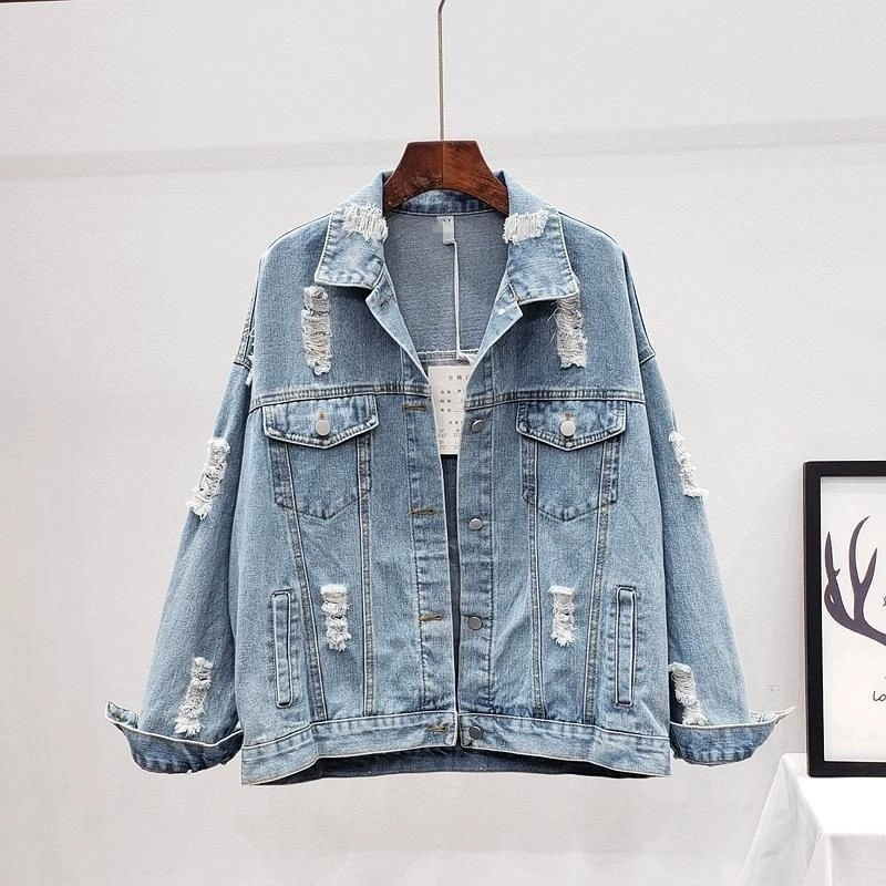 Denim jacket, autumn, oversize, Korean style