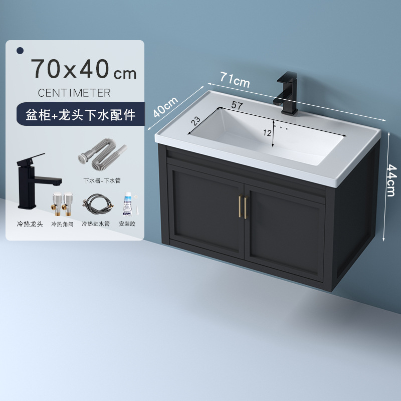 Pequeño espacio de apartamento de aluminio gabinete de baño combinación de baño lavabo del Gabinete lavabo del gabinete del baño lavabo