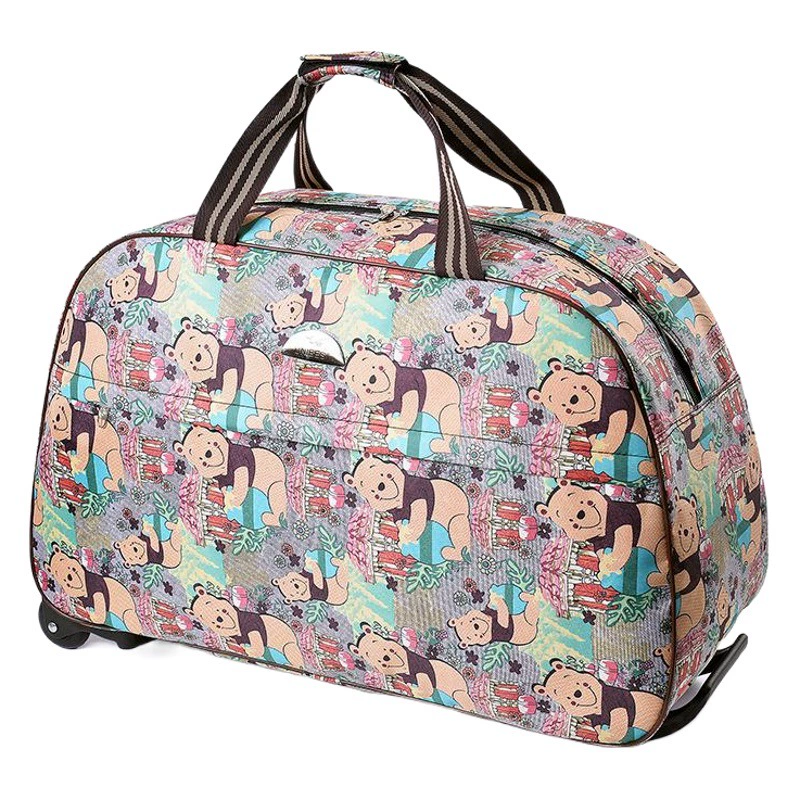 Многоцветная Сумка-тележка в новом стиле, дорожная сумка, Женская Портативная сумка для одежды на короткие расстояния в Корейском стиле, легкая сумка для багажа, Студенческая Мужская