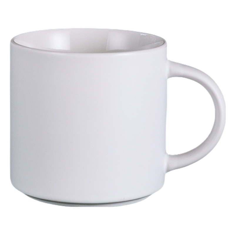 Transfronterizo de Amazon taza blanca taza de alto aspecto creativo Oficina taza de café pareja taza de agua Taza de cerámica